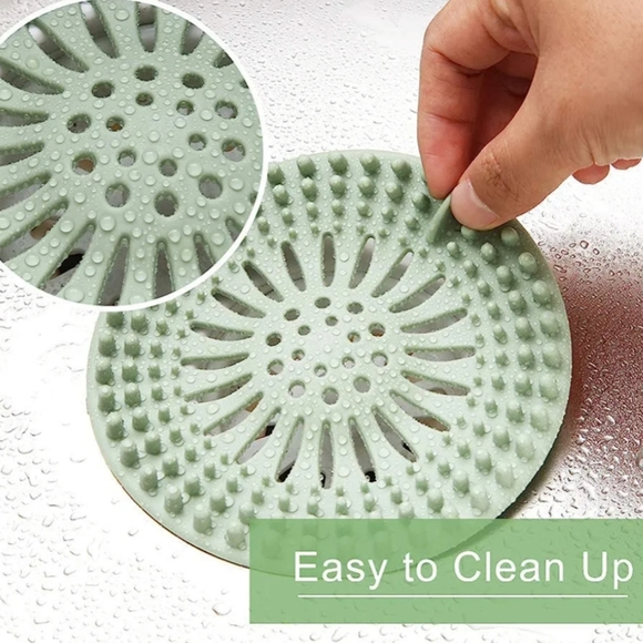 2 NWOT Hair Catchers Shower Drain Stoppers Durable Silicone Shower Drain Covers - Picture 1 of 4